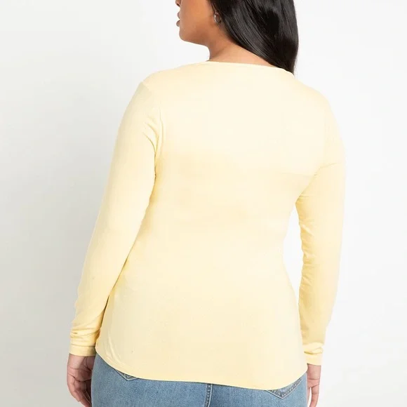 Yellow Sweetheart Cutout Knit Top - Picture 2 of 3